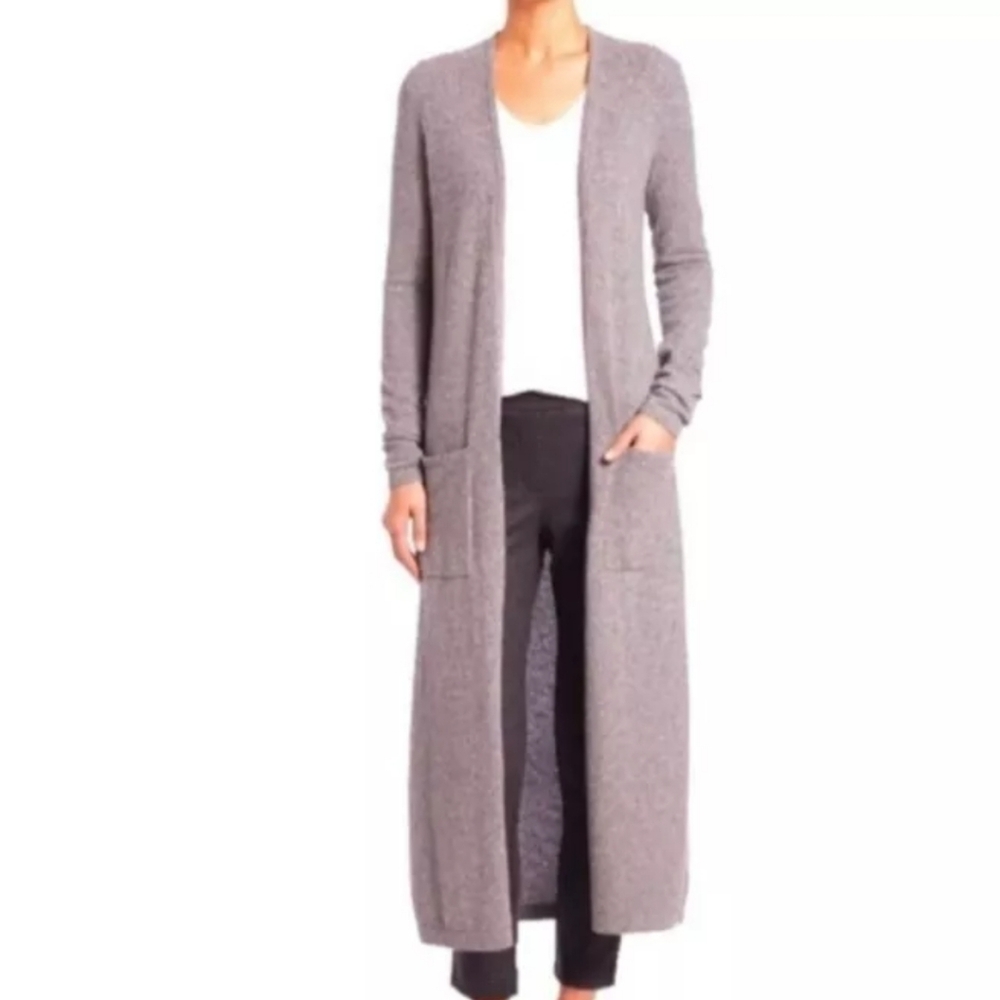 Van Winkle Cashmere Maxi Cardigan Grey Size Large